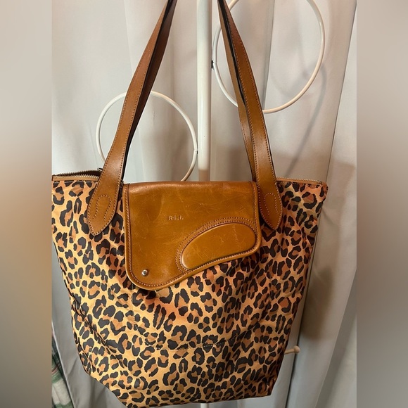 Ralph Lauren Cheetah Print Shoulder Bag - Picture 1 of 9